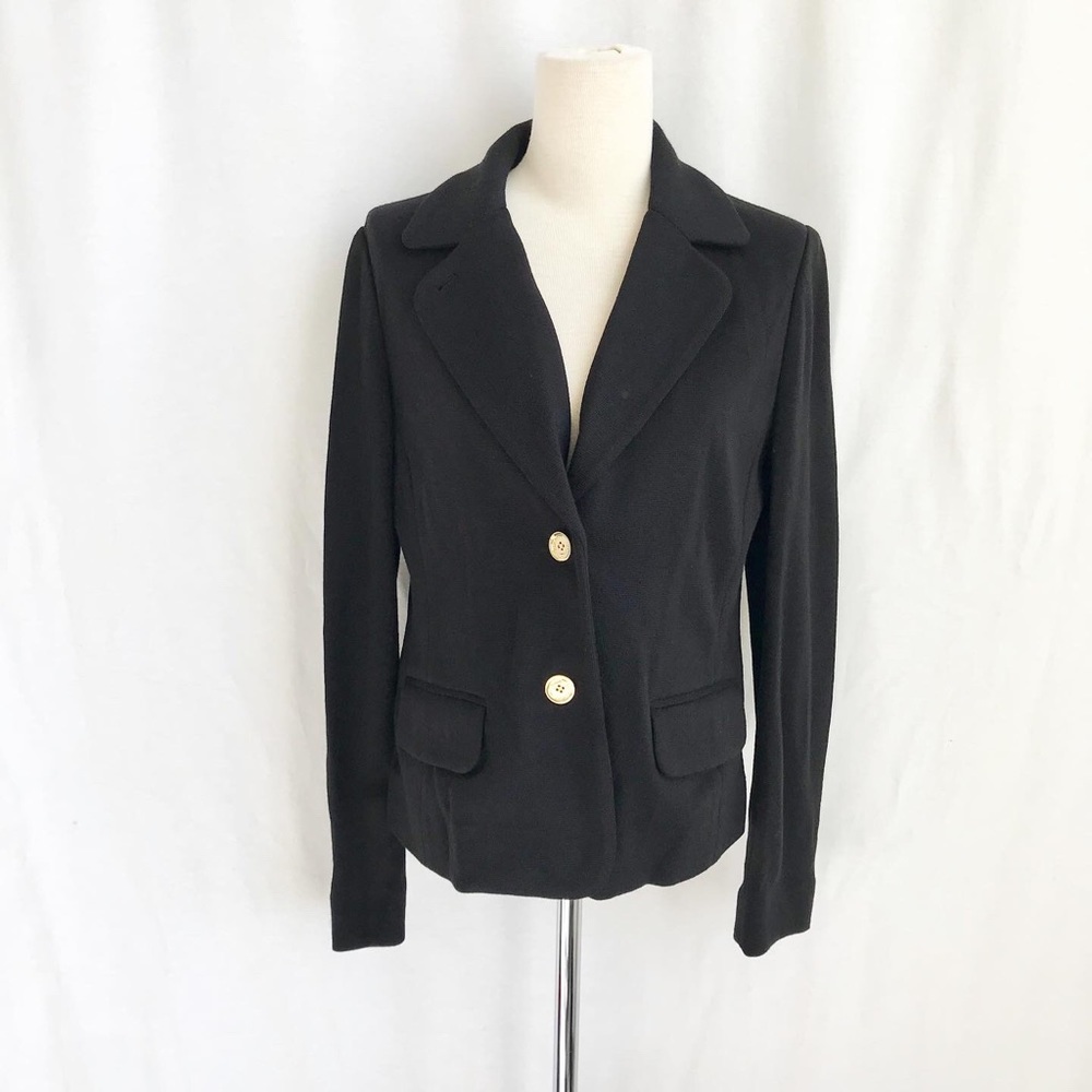 Tory Burch black textured blazer jacket size S